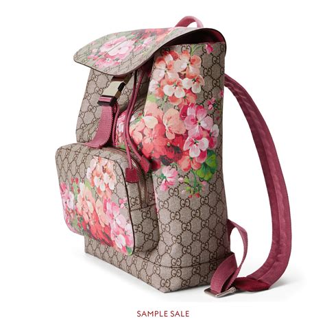 gucci girl's gg flowers backpack - red|small gucci backpack.